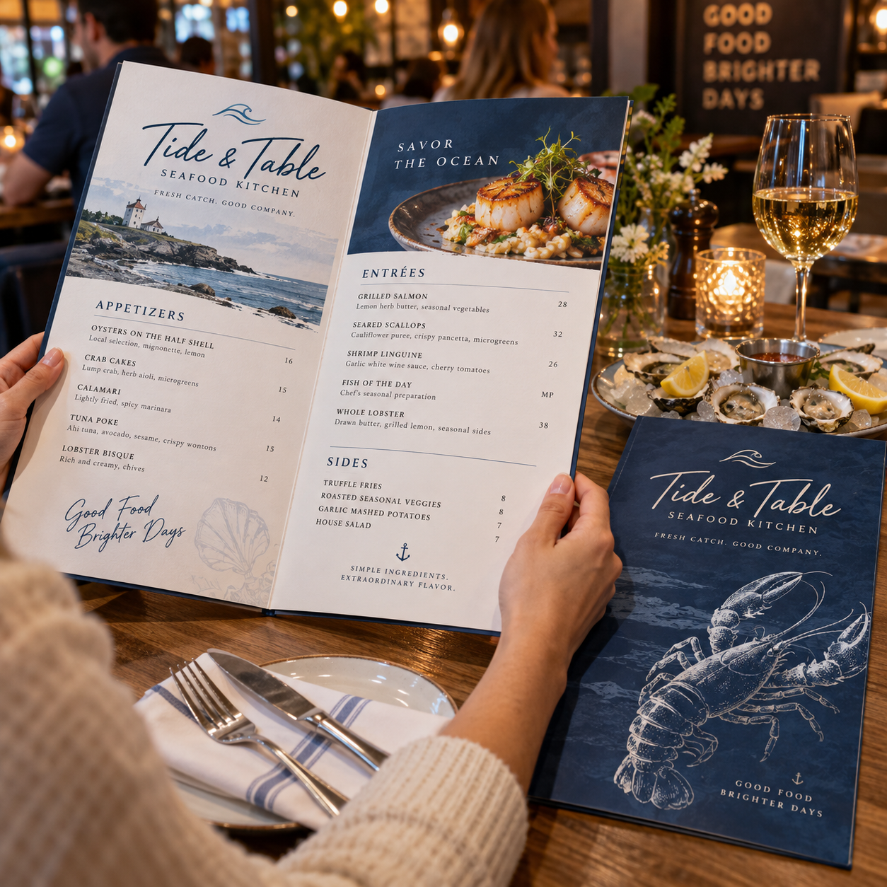 11x17 Restaurant Menus in use
