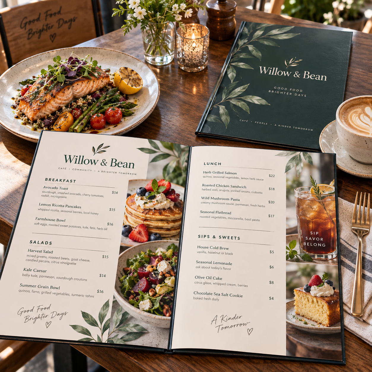 8.5x14 Restaurant Menus